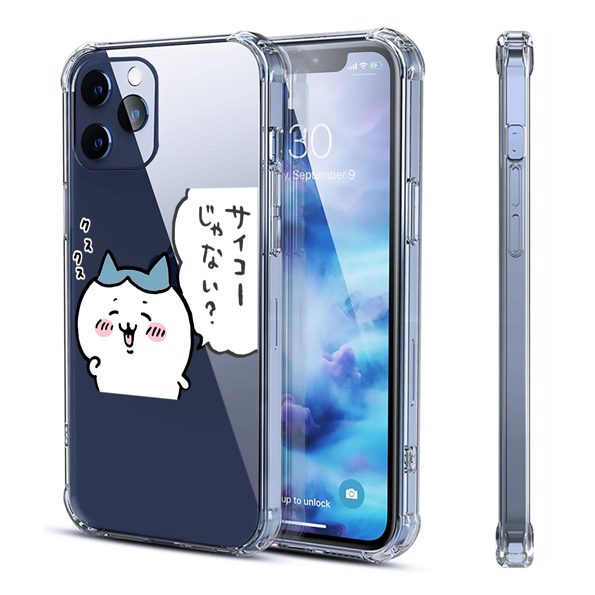 （画像用） ちいかわ ハチワレ Chii-kawa hachiware 【iPhone 12シリーズ対応】透明スマホケース（クリアソフトケース）